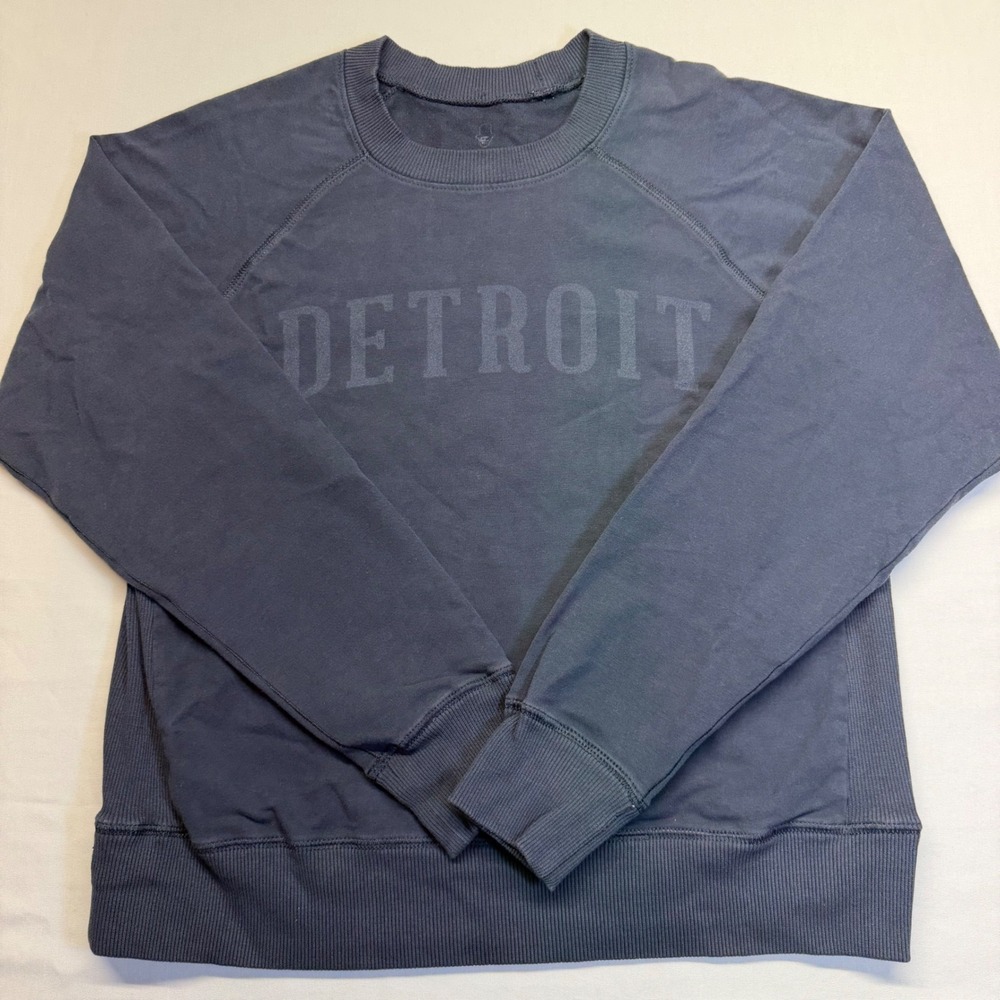 Gettees Detroit Sweatshirt Small Handmade In Michigan Tonal Logo Crewneck USA